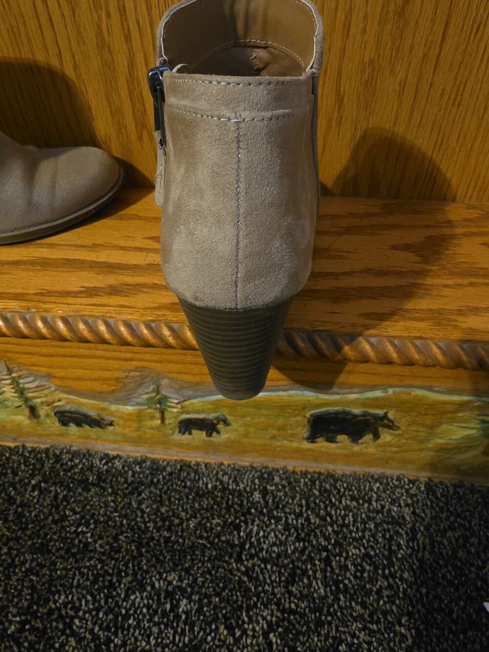Time And True Tan Faux Suede Ankle Boots Womens Size 6.5 - Picture 9 of 11